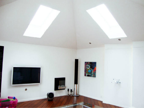 Loft til kip med Velux ovenlysvinduer